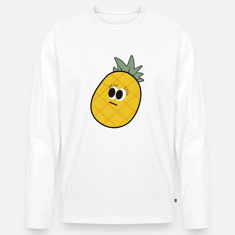 Babys Ananas - Männer Premium Bio Langarmshirt - Weiß