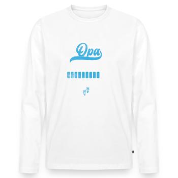 Ich werde Opa 2023 Loading Schwangerschaft - Männer Premium Bio Langarmshirt - Weiß - Vorne - Nico (187cm)