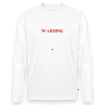 Talk about Airplanes - Funny Pilot and Aviation - Men's Premium Organic Long Sleeve Shirt - white - Front - Nico (187cm)