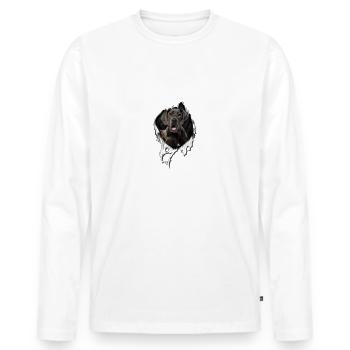 My Great Dane est parfait pour tout le monde - T-shirt manches longues Premium bio Homme - blanc - Devant - Nico (187cm)