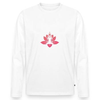 Stark Meditiert Für Die Genesung Narkotika-fan - Männer Premium Bio Langarmshirt - Weiß - Vorne - Nico (187cm)