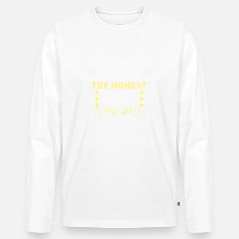 Ich mag den Moment, in dem ich das Ego eines Mannes breche - Männer Premium Bio Langarmshirt - Weiß