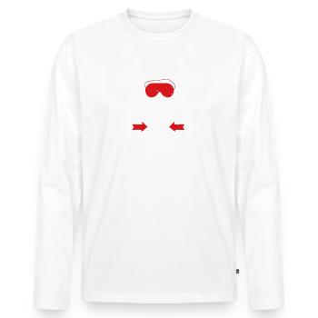 Né pour dormir 01 - T-shirt manches longues Premium bio Homme - blanc - Devant - Nico (187cm)