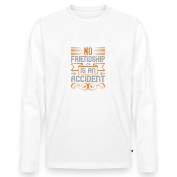 No friendship is an accident - Men's Premium Organic Long Sleeve Shirt - white - Front - Nico (187cm)