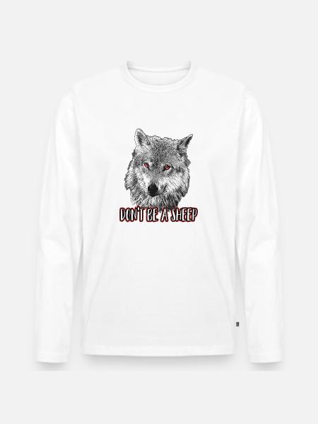 Don't be a sheep - Men's Premium Organic Long Sleeve Shirt - white