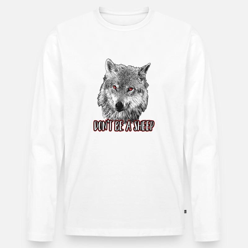 Don't be a sheep - Men's Premium Organic Long Sleeve Shirt - white