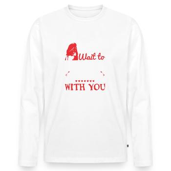 J’ai hâte de passer une éternité avec toi - T-shirt manches longues Premium bio Homme - blanc - Devant - Nico (187cm)