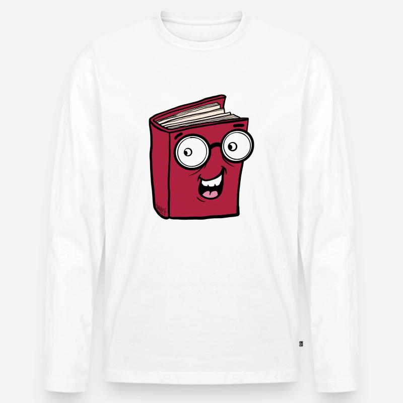 Guide Book - Kletterführer, Buch - book - Männer Premium Bio Langarmshirt - Weiß
