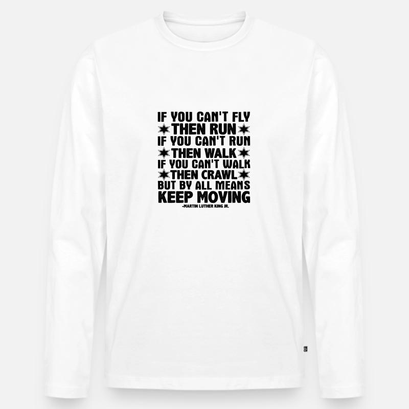 MARTIN LUTHER KÖNIG - Männer Premium Bio Langarmshirt - Weiß