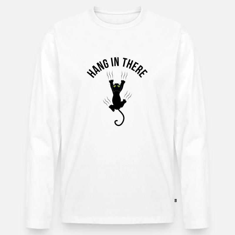 Halte Durch - Männer Premium Bio Langarmshirt - Weiß