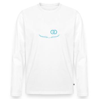 Just Divorced - Men's Premium Organic Long Sleeve Shirt - white - Front - Nico (187cm)