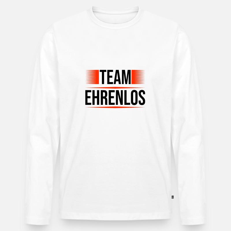 Team Ehrenlos - Männer Premium Bio Langarmshirt - Weiß