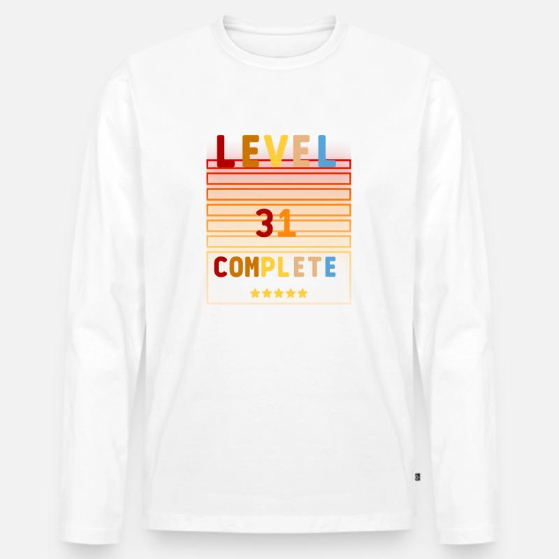 31th Birthday Geburtstags Geschenkidee Männer Frau - Männer Premium Bio Langarmshirt - Weiß