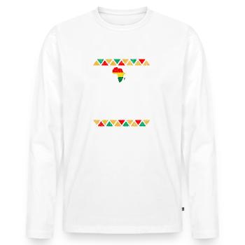 Black Mentor Magic Melanin Pride Black History - Männer Premium Bio Langarmshirt - Weiß - Vorne - Nico (187cm)