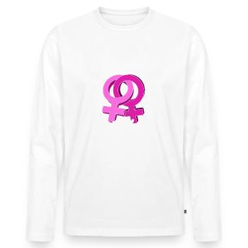 Lesbisch zu sein ist keine Wahl - Männer Premium Bio Langarmshirt - Weiß - Vorne - Nico (187cm)