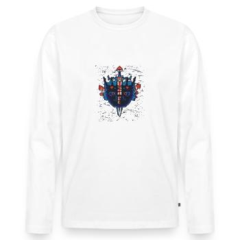 Drôle de GN en direct Cosplay de jeu de rôle - T-shirt manches longues Premium bio Homme - blanc - Devant - Nico (187cm)