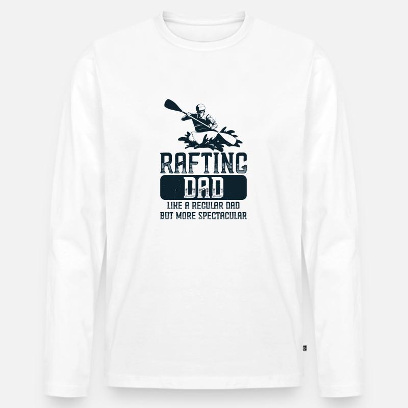 Fluss Rafting - Männer Premium Bio Langarmshirt - Weiß