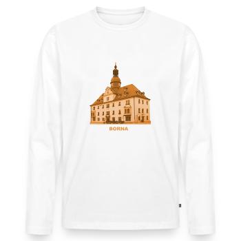 Borna Town Hall Leipzig Saxony - Men's Premium Organic Long Sleeve Shirt - white - Front - Nico (187cm)