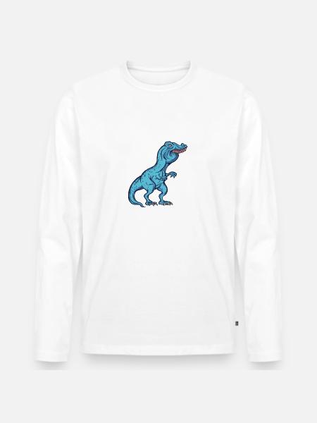 Katharina Namen Shirt lustiges Trex Meme Überbiss - Männer Premium Bio Langarmshirt - Weiß