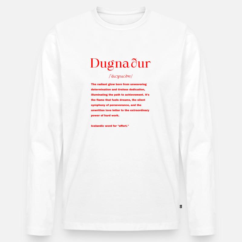 Isländisch Definition - Männer Premium Bio Langarmshirt - Weiß