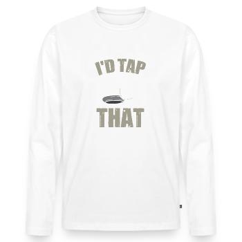 Ich würde darauf tippen - Männer Premium Bio Langarmshirt - Weiß - Vorne - Nico (187cm)