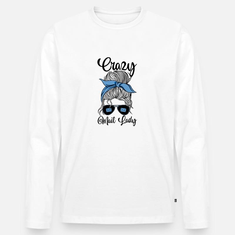 Postbote Postbotin Post Briefträger - Männer Premium Bio Langarmshirt - Weiß