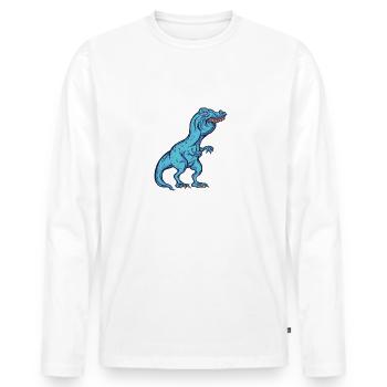Jonathan T-Rex Dinosaurier Meme Dino Trex Namens - Männer Premium Bio Langarmshirt - Weiß - Vorne - Nico (187cm)