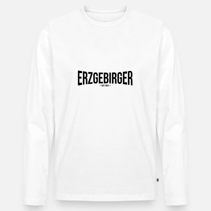 Erzgebirger seit 2003 - Männer Premium Bio Langarmshirt - Weiß
