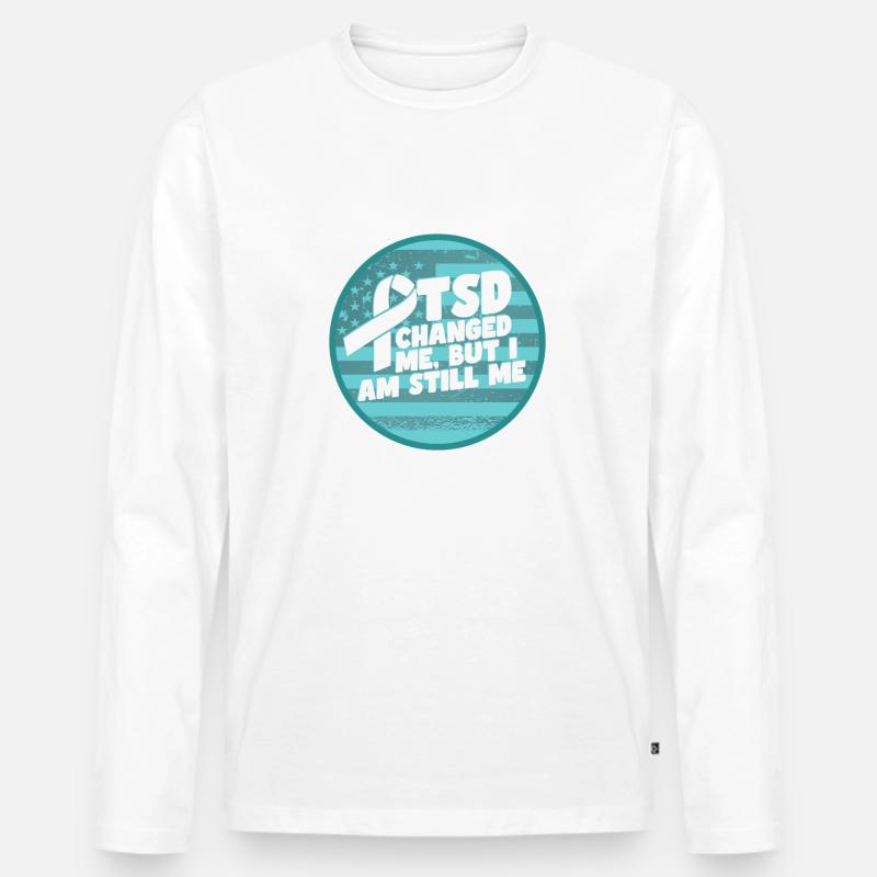 PTBS hat mich verändert | PTBS-Bewusstsein - Männer Premium Bio Langarmshirt - Weiß