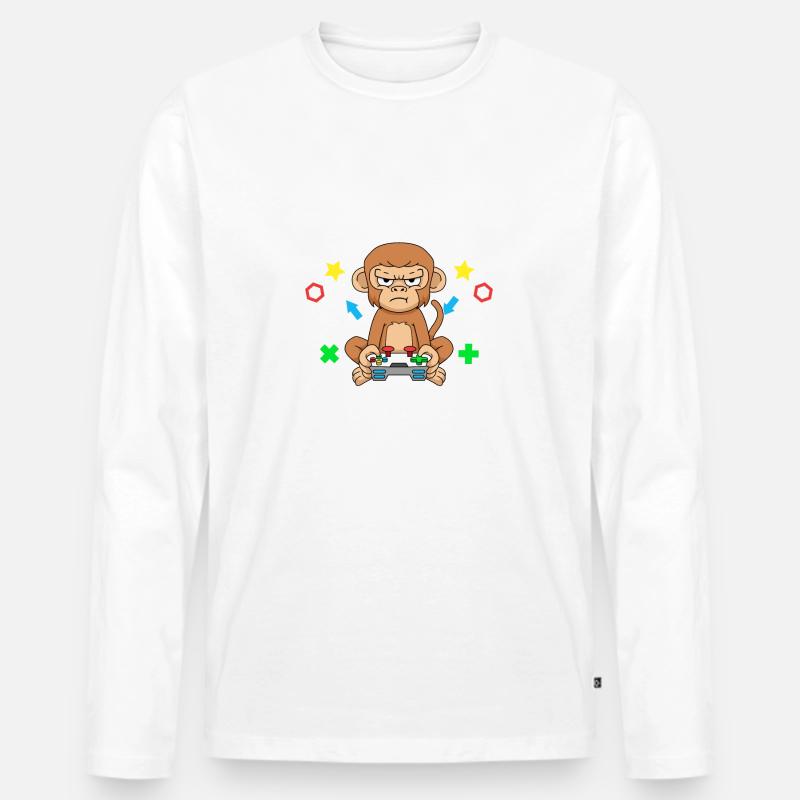Controller Videospiel Zocker Gamer Computerspiel - Männer Premium Bio Langarmshirt - undefined