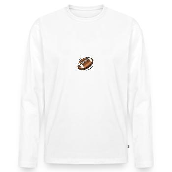 Funny Over The Hill Funny Football Player Retired - Men's Premium Organic Long Sleeve Shirt - white - Front - Nico (187cm)