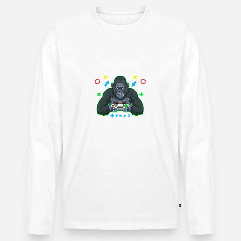 Controller Videospiel Zocker Gamer Computerspiel - Männer Premium Bio Langarmshirt - undefined