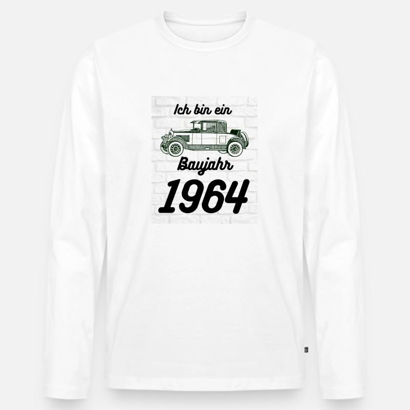 Oldtimer - Männer Premium Bio Langarmshirt - Weiß