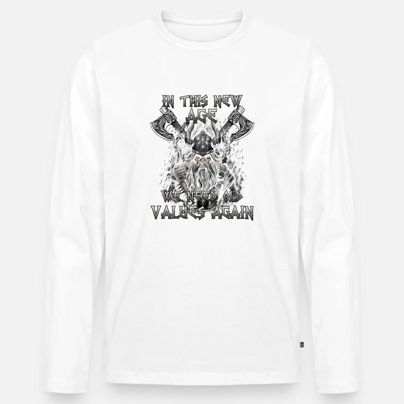 Walhalla Erbe Geschenk einer Kriegerkultur - Männer Premium Bio Langarmshirt - Weiß