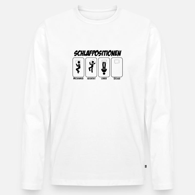 Bäcker Geschenk Schichtarbeiter Bäcker - Männer Premium Bio Langarmshirt - Weiß