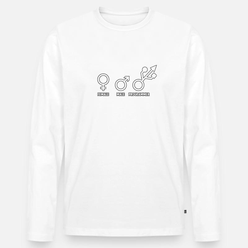 Entwickler Admin Coder Programmierer Informatiker Männer Premium Bio Langarmshirt
