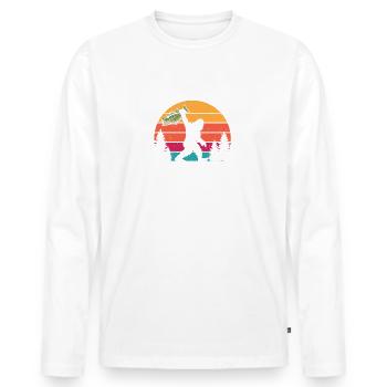 Bassquatch pour tous les amateurs de pêche - T-shirt manches longues Premium bio Homme - blanc - Devant - Nico (187cm)