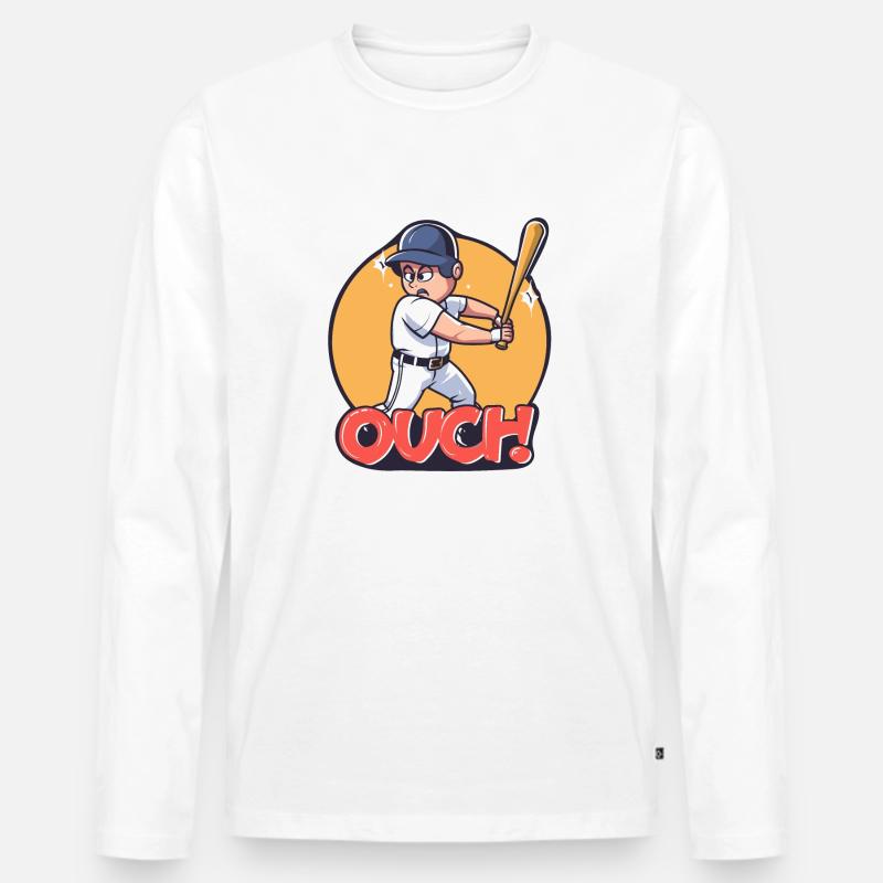 BASEBALL - Männer Premium Bio Langarmshirt - Weiß
