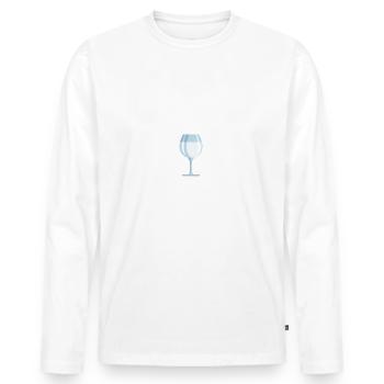 Ce gin a un goût cool en buvant de l’alcool jeu de mots - T-shirt manches longues Premium bio Homme - blanc - Devant - Nico (187cm)