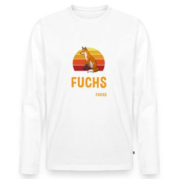 Raubtier Rotfuchs Fuchsliebhaber Fuchs - Männer Premium Bio Langarmshirt - Weiß - Vorne - Nico (187cm)