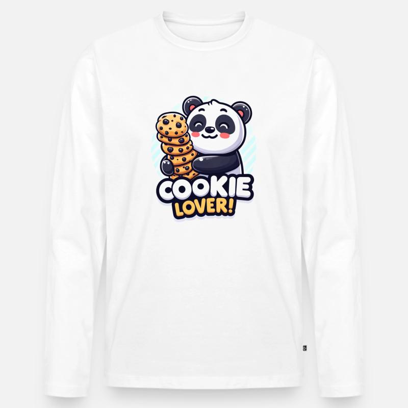 Cookie Lover - Männer Premium Bio Langarmshirt - Weiß