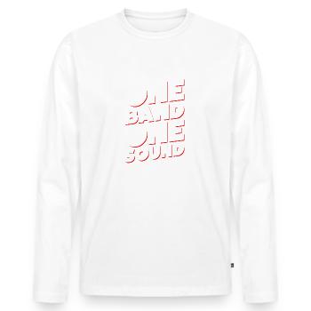 Un groupe, un son - T-shirt manches longues Premium bio Homme - blanc - Devant - Nico (187cm)