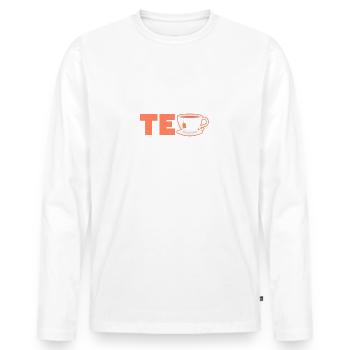 Schöner Tee, Sie Kennenzulernen - Männer Premium Bio Langarmshirt - Weiß - Vorne - Nico (187cm)
