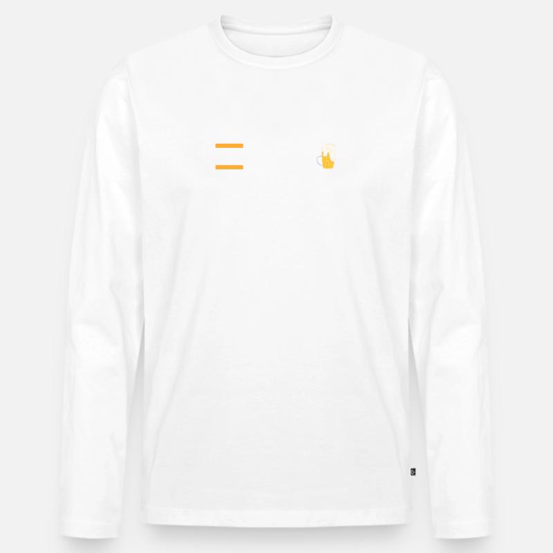Deja-bräu - Männer Premium Bio Langarmshirt - Weiß