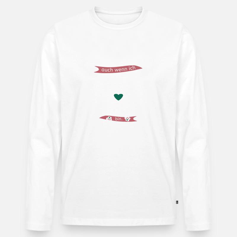 Hunde lovers nüchtern - Männer Premium Bio Langarmshirt - Weiß