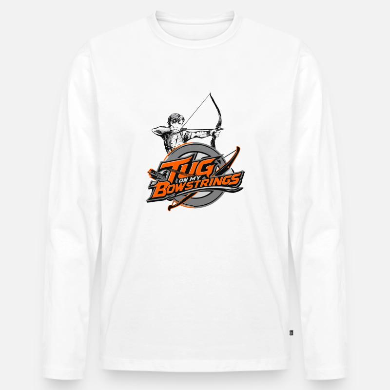 Bogenschießenspruch - Männer Premium Bio Langarmshirt - Weiß