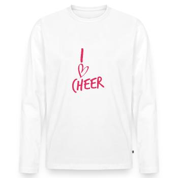 Leben Liebe Jubel - Männer Premium Bio Langarmshirt - Weiß - Vorne - Nico (187cm)