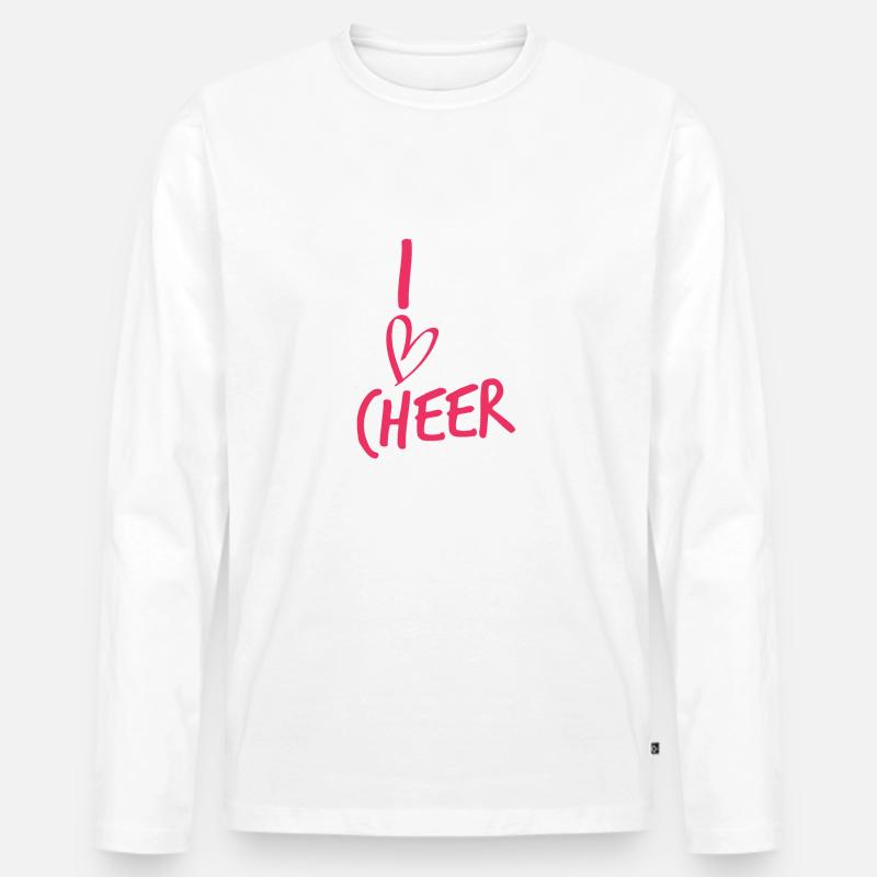 Leben Liebe Jubel - Männer Premium Bio Langarmshirt - Weiß