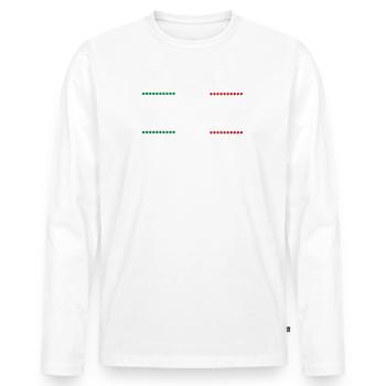 Italian Lives Matter - Men's Premium Organic Long Sleeve Shirt - white - Front - Nico (187cm)