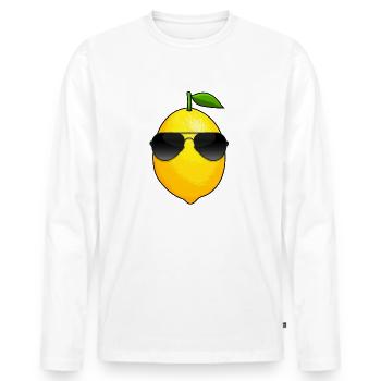 Citrus Fruit Vitamin C Cool Lemon - Men's Premium Organic Long Sleeve Shirt - white - Front - Nico (187cm)